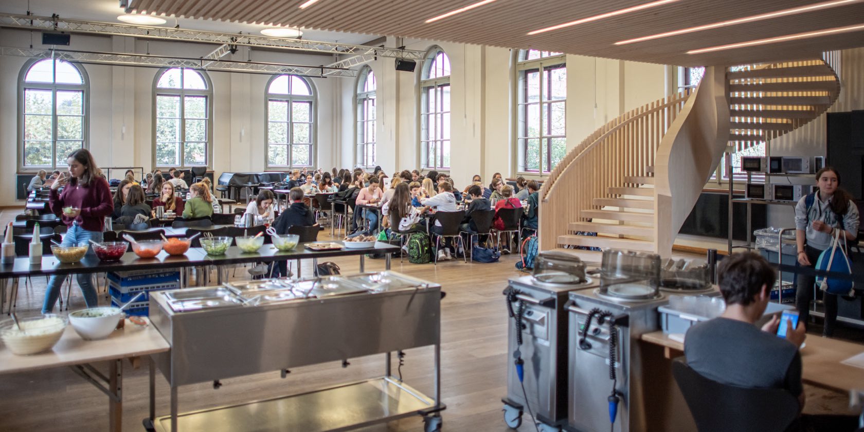 Schüler in Kantine